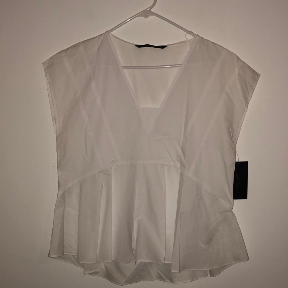 Zara White Blouse